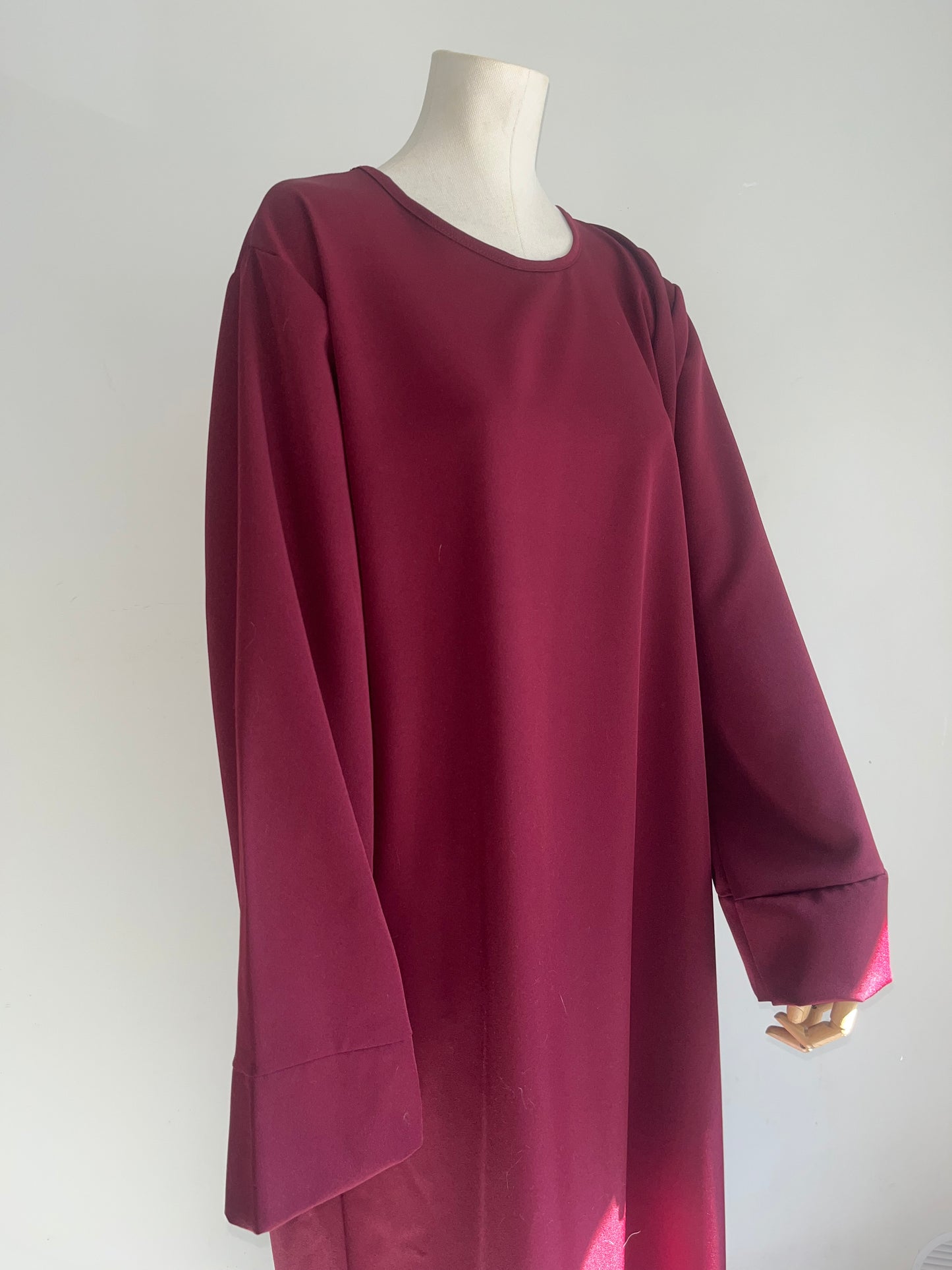 Abaya Fluide Bordeau