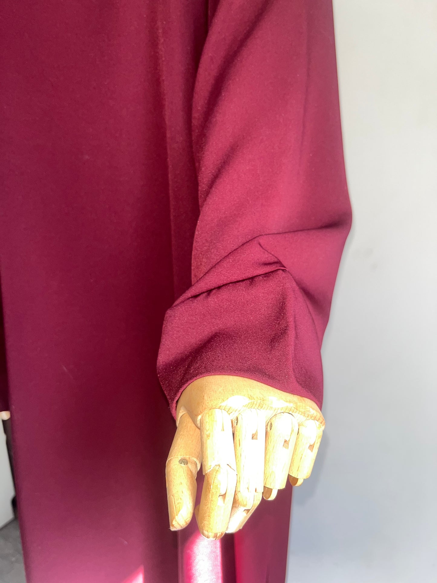 Abaya Fluide Bordeau