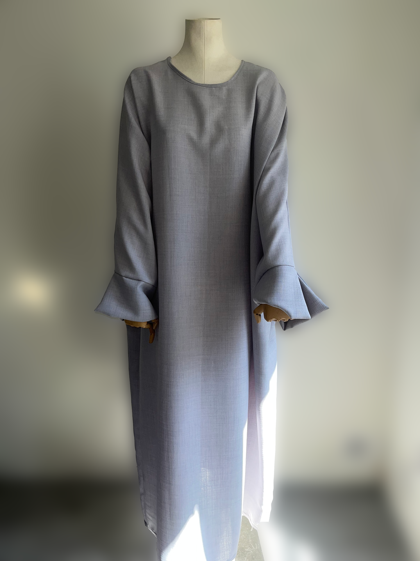 Abaya Lin Gris Clair