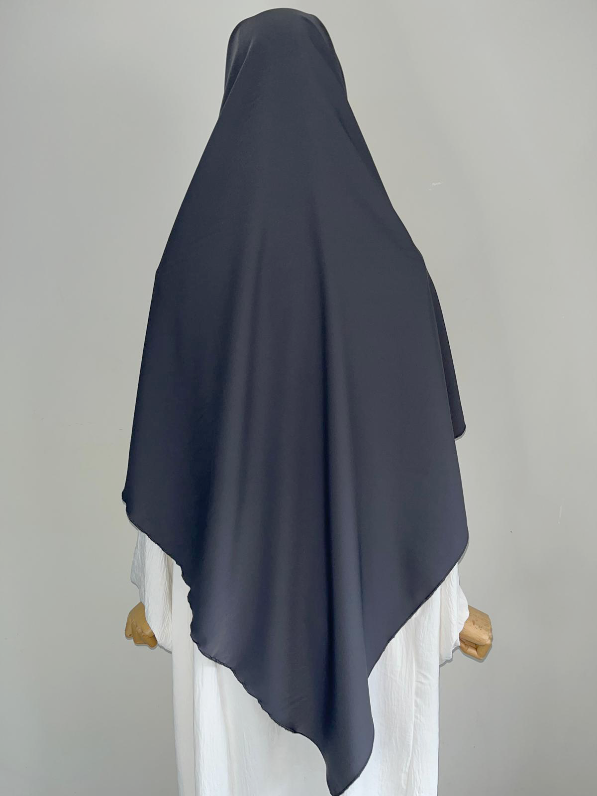 Khimar Soie de Médine Gris Foncé