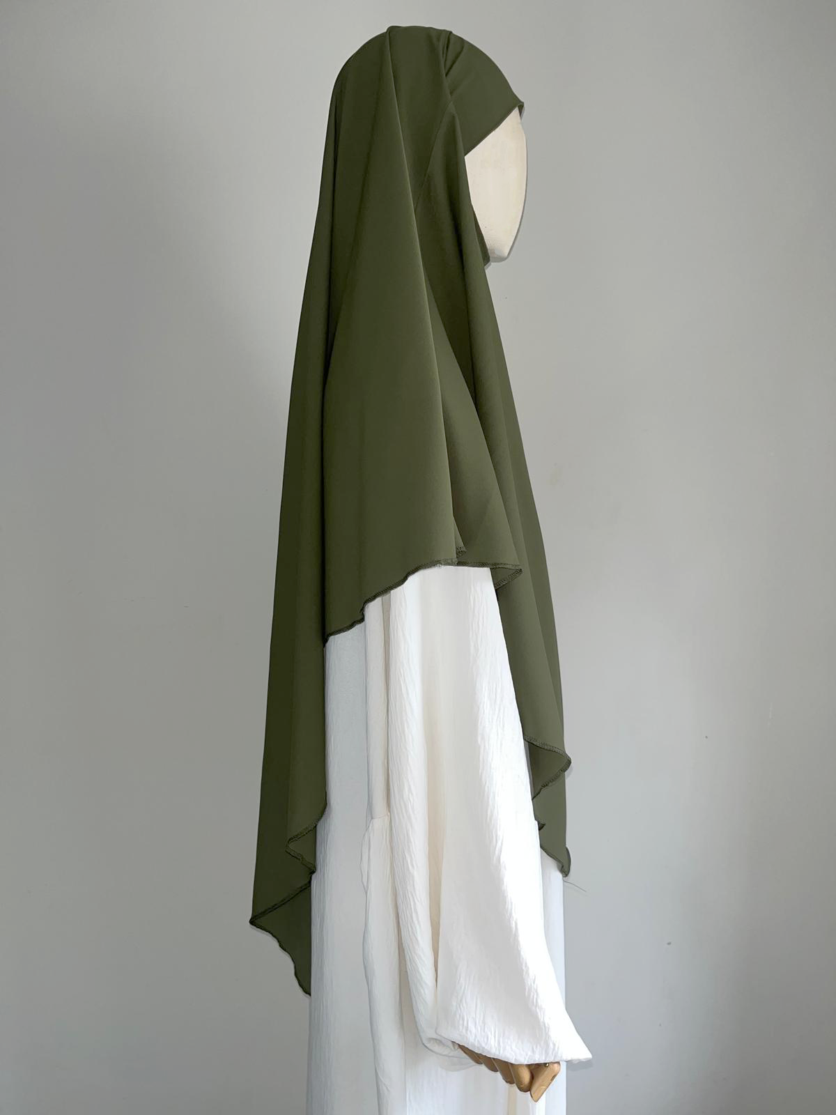 Khimar Soie de Médine Vert Kaki