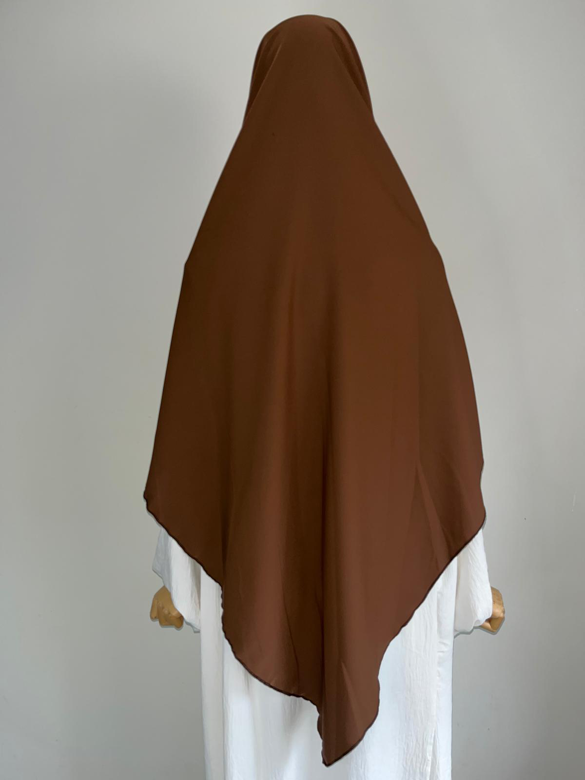 Khimar Soie de Médine Marron
