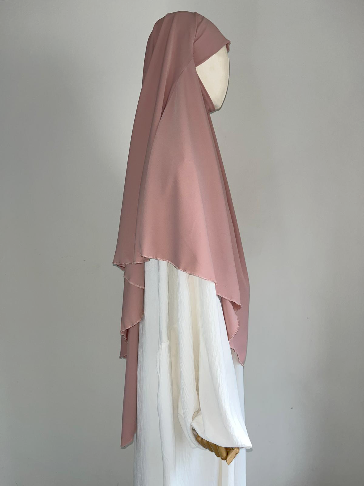 Khimar Soie de Médine Rose