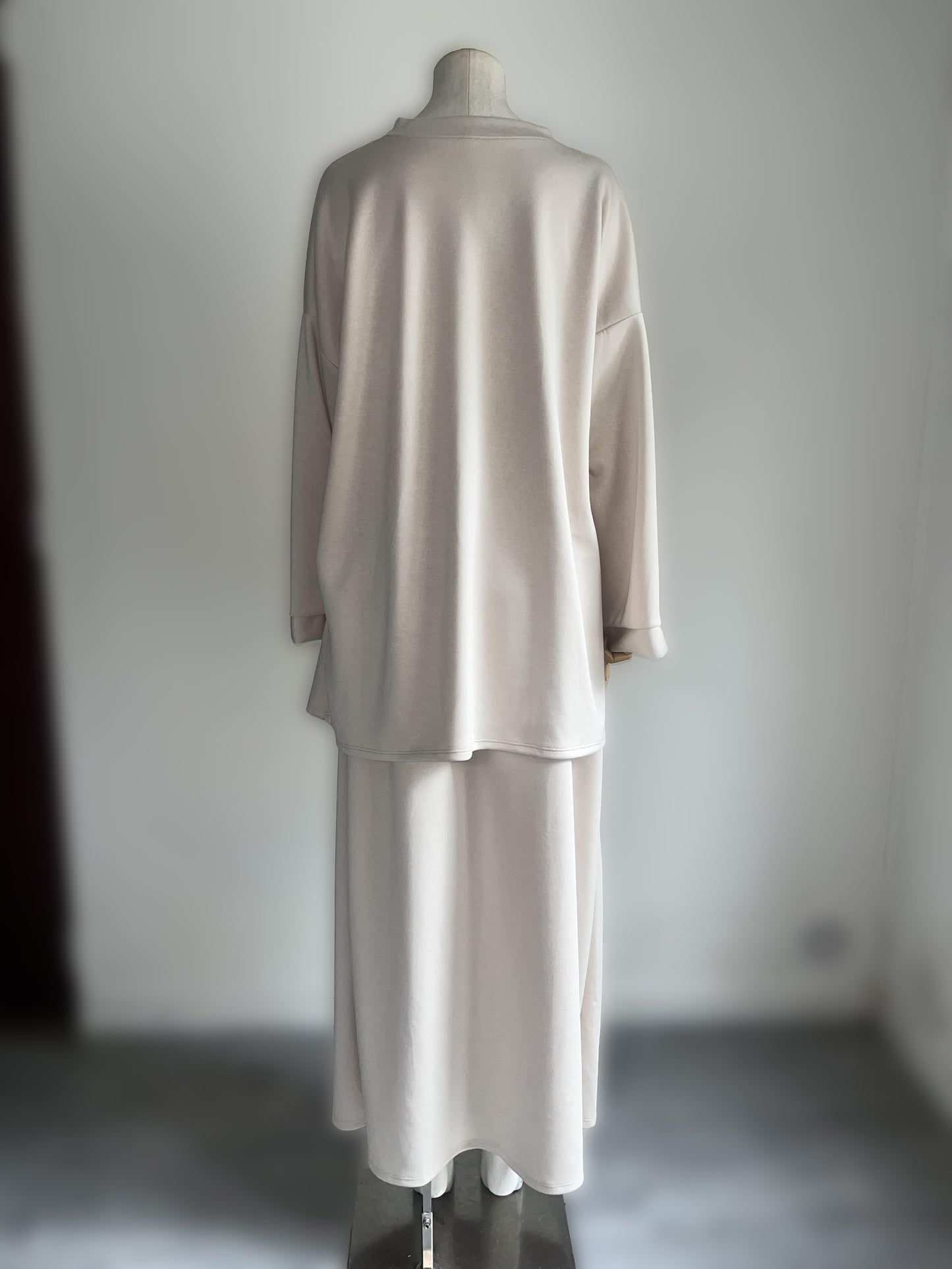 Ensemble Pull Jupe Beige