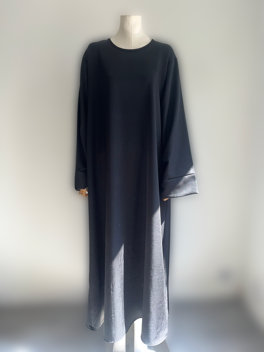 Abaya Fluide Noir
