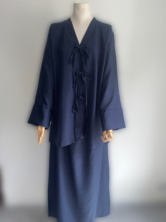 Ensemble à nœuds Bleu Marine
