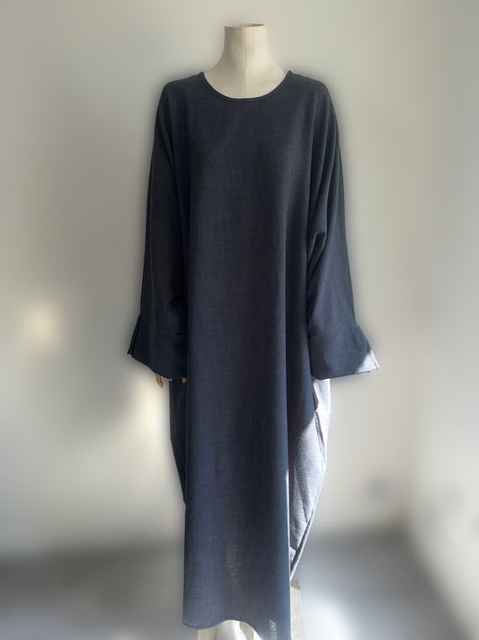 Abaya Lin Gris Foncé