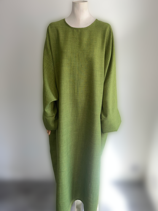 Abaya Lin Vert Olive