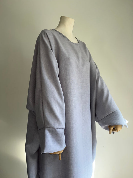 Abaya Lin Gris Clair