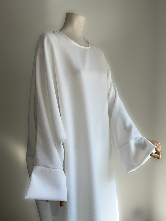Abaya Lin Blanc