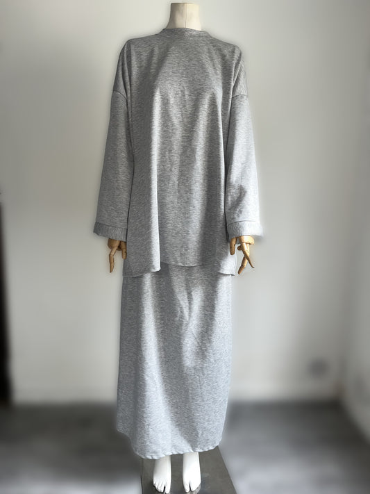 Ensemble Jupe Gris Clair