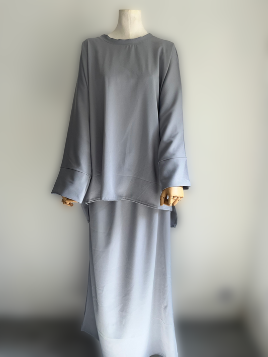 Ensemble Fluide Gris Clair