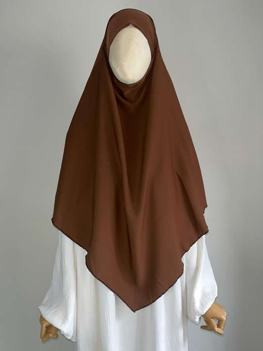 Khimar Soie de Médine Marron