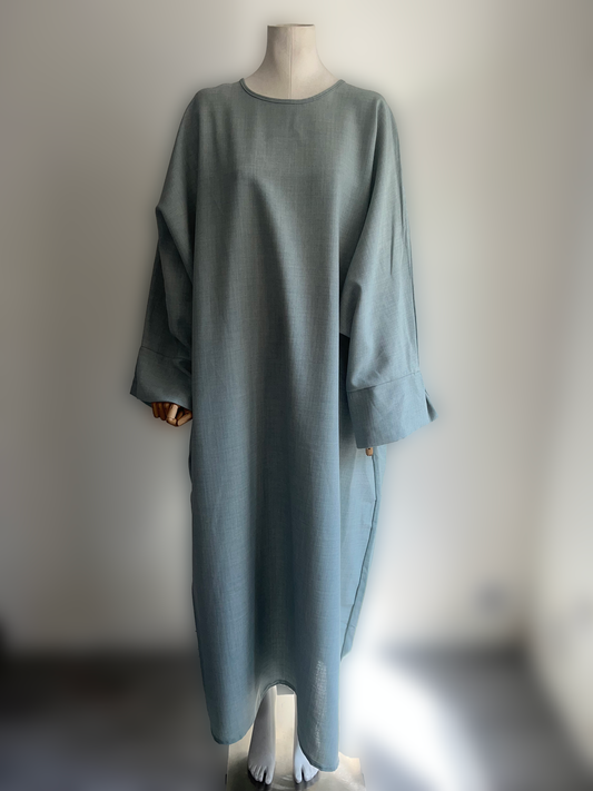Abaya Lin Vert d'Eau
